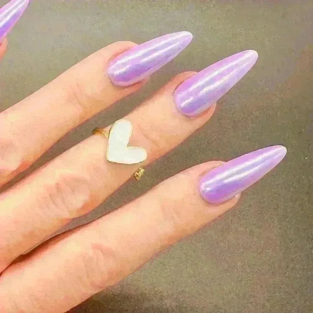 White enamal adjustable Heart Ring 🤍